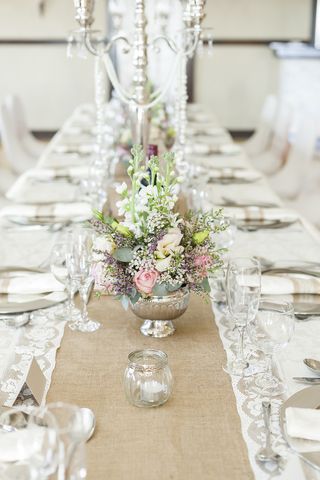 banquet style wedding decor and flowers 013