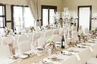 banquet style wedding decor and flowers 014