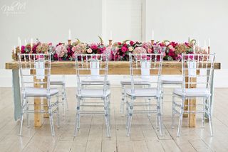 banquet style wedding decor and flowers 028