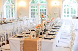banquet style wedding decor and flowers 033