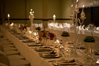 banquet style wedding decor and flowers 018