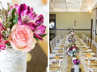 banquet style wedding decor and flowers 029